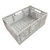 2 X Folding Collapsible Plastic Storage Crates Boxes Cosmetic Stackable Basket
