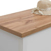 Astbury Ottoman Blanket Box Chest Bench Seat Storage Cabinet White and Oak