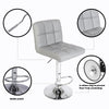 2Pcs Breakfast Bar Stool Chair Swivel PU Leather Kitchen Chrome Gas Lift