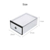 20x Stackable Plastic Shoe Storage Boxes Drawer Clear Foldable Durable Organiser