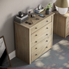 5 Drawer Chest of Drawers Solid Pine Wood Waxed Storage Bedroom Furniture