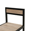 Retro Wooden Dining Table Chairs Set 3pcs Compact Kitchen Furniture Metal Legs