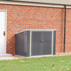 Galvanized Steel Wheelie Bin Store Garden Recycling Rubbish Bin Storage Shed