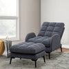 Occasional Recliner Armchair w Footstool Soft Upholstered Lounger Sofa Bed Chair