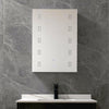 LED Dimmable Bathroom Mirror Cabinet w/ Clock Shaver Socket Single Door 500x700