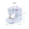 Electric Sewing Machine Portable Sewing 2 Speed Foot Pedal LED 12 Stitches DIY