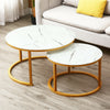 Round Coffee Table Gold With Smoked Glass Centre Table Living Room Furniture UK