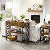 Wooden Console Table with 1 Drawer and 2 Open Shelves Versatile Entryway Table