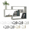 Floating Wall Mounted Bookshelf Hanging Storage Display Shelf Unit Multi Colours