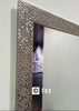 New Large Mosaic Silver Mirror Bedroom Hallway Hanging Wall Gift 59X49cm