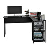 L-shaped Corner Computer Desk PC Workstation Table Home Office Book Shelves