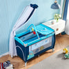 Portable Baby Travel Cot Crib Bassinet Bed Playpen Infants with Mattress Folding