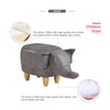 Grey Elephant Animal Stool Footstool Faux Leather Ottomans Kids Toy Gift Lovely