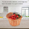 Vintage Lady Kids Rattan Wicker Basket Bike Bicycle Handlebar Leather Straps S/M