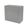 UK GREY WOODEN SLIMLINE BATHROOM STORAGE UNIT LAUNDRY TOILET CLEANING TIDY BOX