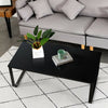 Glass Coffee Table with Metal Frame Side End Table Modern Living Room Furniture