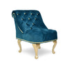 Aveline Occasional Velvet Buttoned Chesterfield Bedroom Accent Tub Lounge Chair