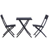 Outsunny 3PC Bistro Set Rattan Furniture Outdoor Garden Folding Chair Table