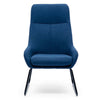 JACOBSEN OCCASIONAL FABRIC LOUNGE MODERN METAL LEGS ACCENT CHAIR WITH STOOL