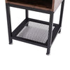 Rustic Brown End Table Industrial Sofa Table Side Table Coffee Laptop Table Desk