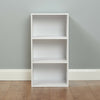 White 3 Cube Kids Bedroom/Playroom Shelving Unit & Fabric Storage Boxes