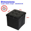Folding Storage Ottoman Seat Stool Footstool Toy Storage Box Bedroom Living Room