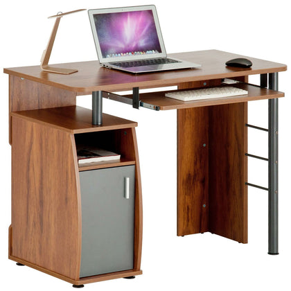 Computer Desk with Cupboard and Shelves for Home Office - Piranha Elver PC 1p