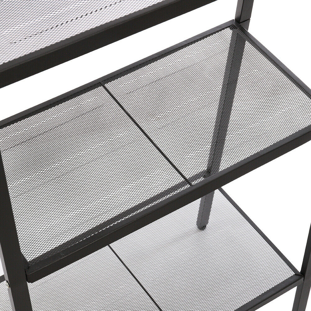 4-Tier Storage Shelves Ladder Bookshelf Industrial Bookcase Metal Flower Stand