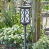 Solar Lamp Post Bollard LED Flaming Torch Path Outdoor Garden Waterproof Lights