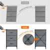 Chest of Drawers Fabric Vertical Dresser with 3 Drawers, Bedroom Storage Units