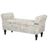 Vintage Fabric Hallway Window Seat Bed End Chaise Lounge Storage Bench Ottoman