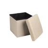 Folding Stool Seat Storage Space Box Chair Cube Footstool Pouf Bench 30x30cm
