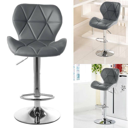 New 1pc Kitchen Breakfast Bar Stools Pu Swivel Counter Chairs Footrest Barstools