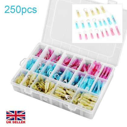 250X Heat Shrink Wire Connectors Automotive Terminals Electrical Crimp Marine