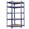 Metal 5 Tier Corner Garage Shelves Racking Storage Heavy Duty Industrial