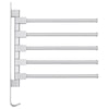 5 Arm Stainless Steel Towel Rack Holder Bathroom Wall Mounted Hanger Swivel Rail