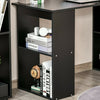 Space Saving Computer Desk Workstation with Shelves Storage Combo Bookcase Table
