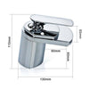 NEW Modern Waterfall Bathroom Tap Basin Sink Mono Mixer Chrome Cloakroom
