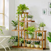 Wooden 5 Tier Plant Flower Pots Bonsai Holder Stand Garden Display Shelving Unit