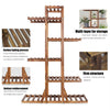 52" Tall 6 Tier Wood Flower Plant Stand Corner Shelf Rack Garden Home Reinforced