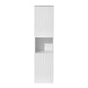 White 2 Door Tall Bathroom Cabinet High Storage Furniture Wall Unit Cupboard