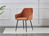 Dining Chairs Set Velvet / Faux Leather Upholstered Metal Legs Chair Armchair UK
