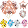 14pcs Latex Foil Star Helium Confetti Balloons Kids Birthday Party Wedding Decor