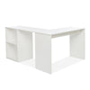 L Shaped Corner Desk Computer Workstation Gaming Study Office Living Room White