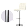 2 x Breakfast Bar Stools Faux Leather Gas Lift Home Kitchen Swivel Chairs White