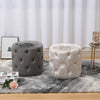 Velvet Round Footstools Vanity Stool Dressing Table Stool Living Room Decor