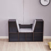 Bookcase Storage Reading Seat Unit Kids Adults Six Cubes Organiser Relaxation