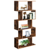 5 Tier Storage Shelf S-Shape Bookcase Display Shelving Unit Room Divider Rack UK