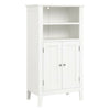 Bathroom Cabinet Floor Stand Storage Cupboard with 2 Doors Organiser Unit Wood