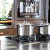Set of 3 Stainless Steel Saucepans Crockery Dinner Sets Stainless Steel